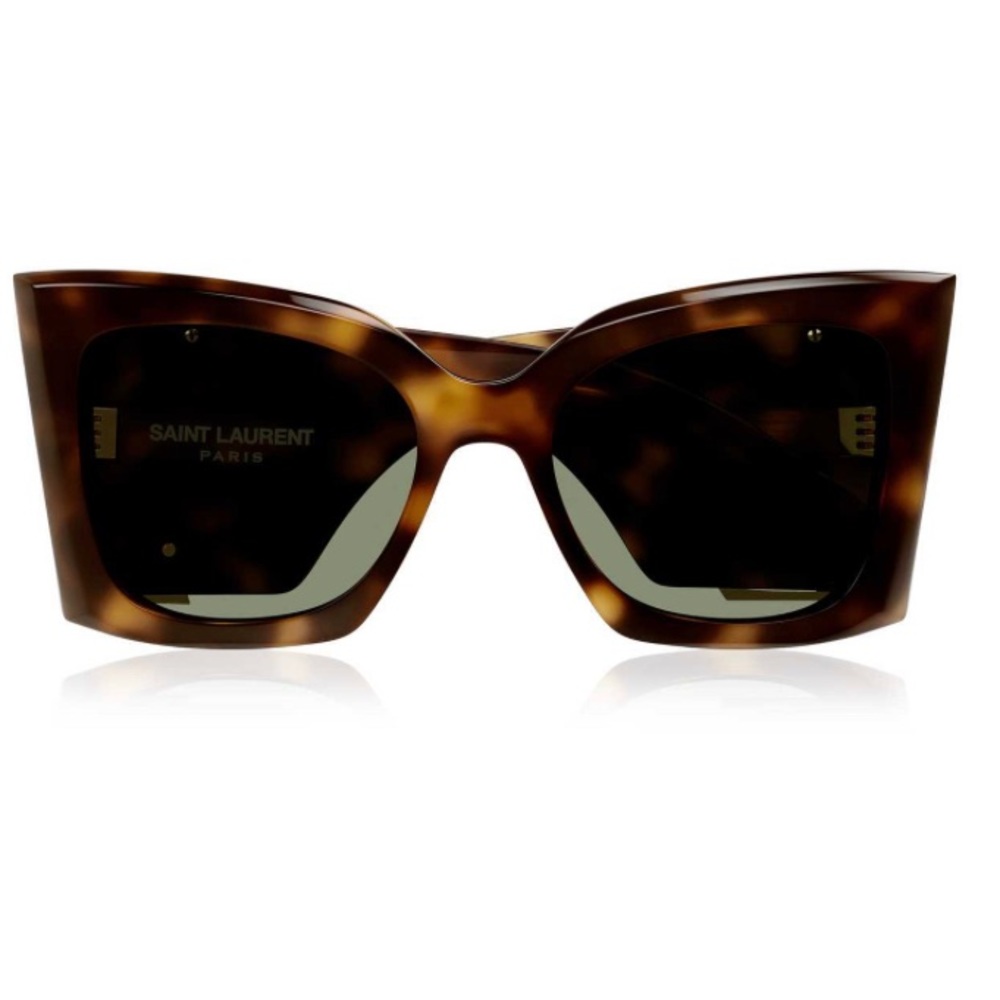 Saint Laurent Cat Eye Sunglasses New Season Black Brown Print - Picture 5 of 6